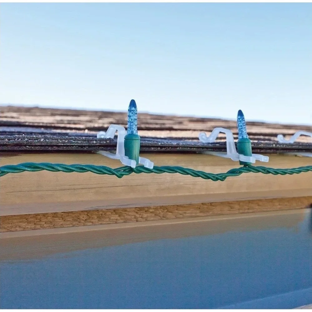 Simple Living Universal Light‎ Clips For Gutters, Shingles & Tile 300 Clips New